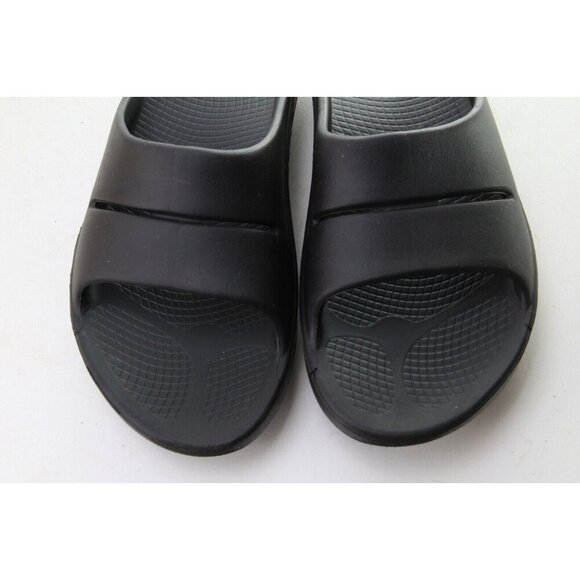 Oofos OOAHH Sandals Unisex Recovery Slide Shoes Black Unisex Women's Sz 9 - Picture 3 of 12